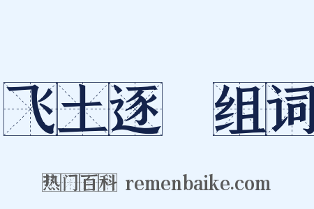 飞土逐宍组词是什么意思的图片